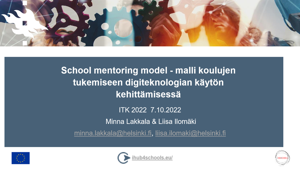 School mentoring model - malli koulujen tukemiseen digiteknologian käytön kehittämisessä